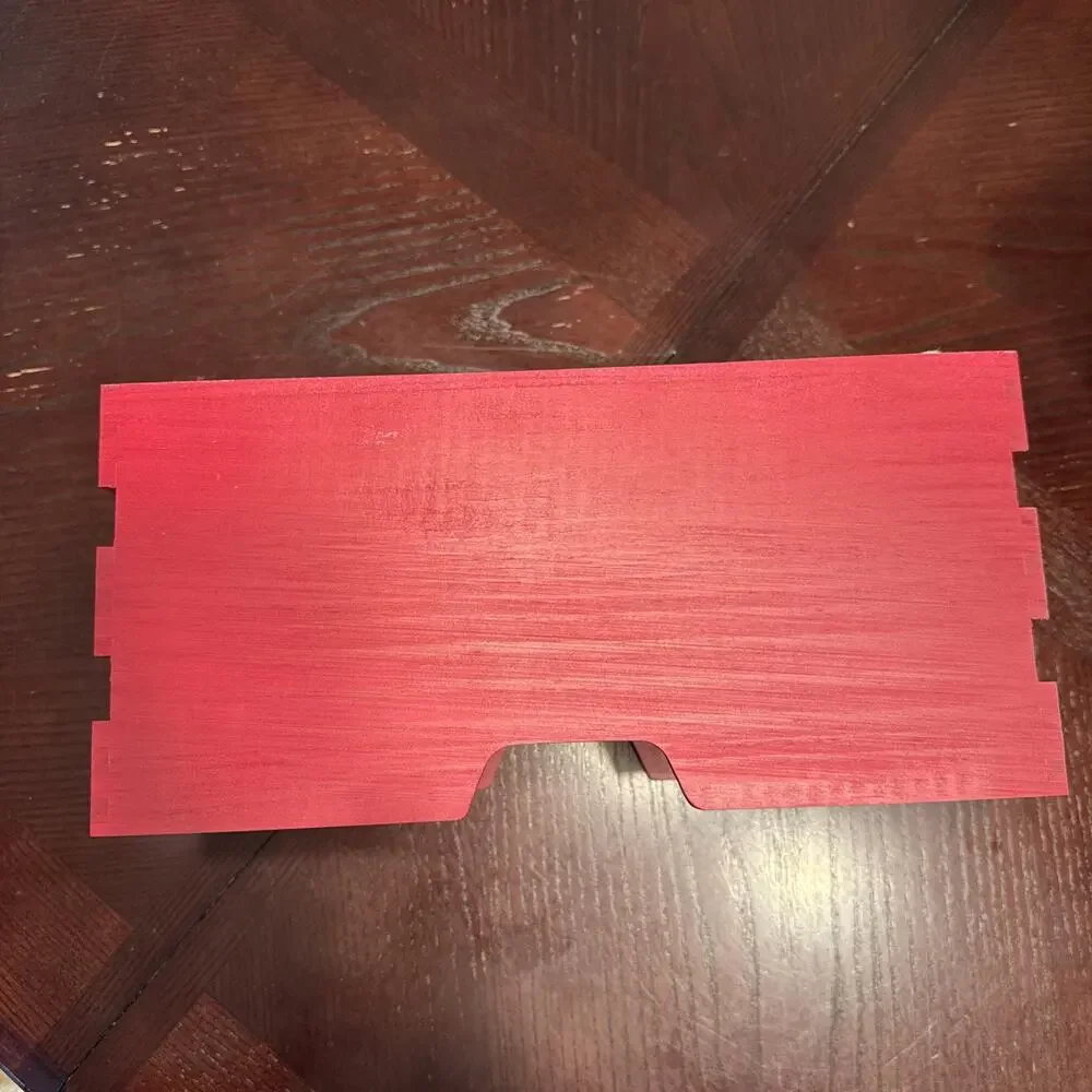 brightroom Stackable Wooden Storage Bin 12¼ x 6 x 6¼ in Red Rectangular